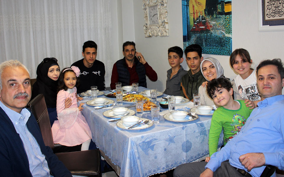 Different cultures met at the same food table
